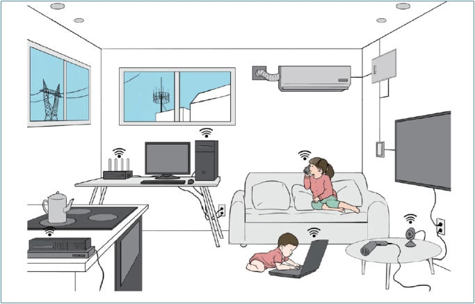Wireless exposure in a childs room